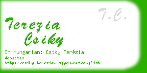 terezia csiky business card